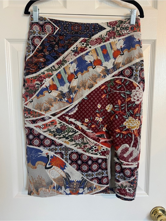 Maeve Dresses & Skirts - Maeve Patchwork Crane Floral Midi Pencil Skirt Boho Anthropologie Med